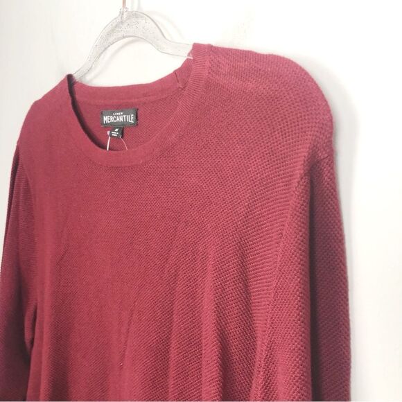J.CREW | NEW Mercantile Maroon Light Waffle Texture Sweater/Top Men’s Size M - Picture 2 of 8